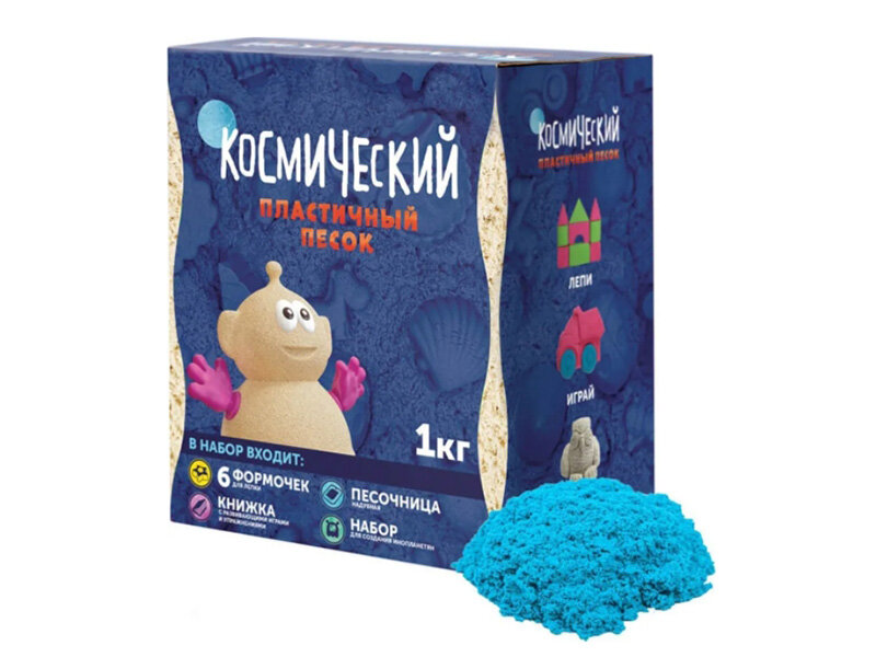 Набор для лепки Slime Песочница+Формочки Light Blue 1kg КП01Г10Н