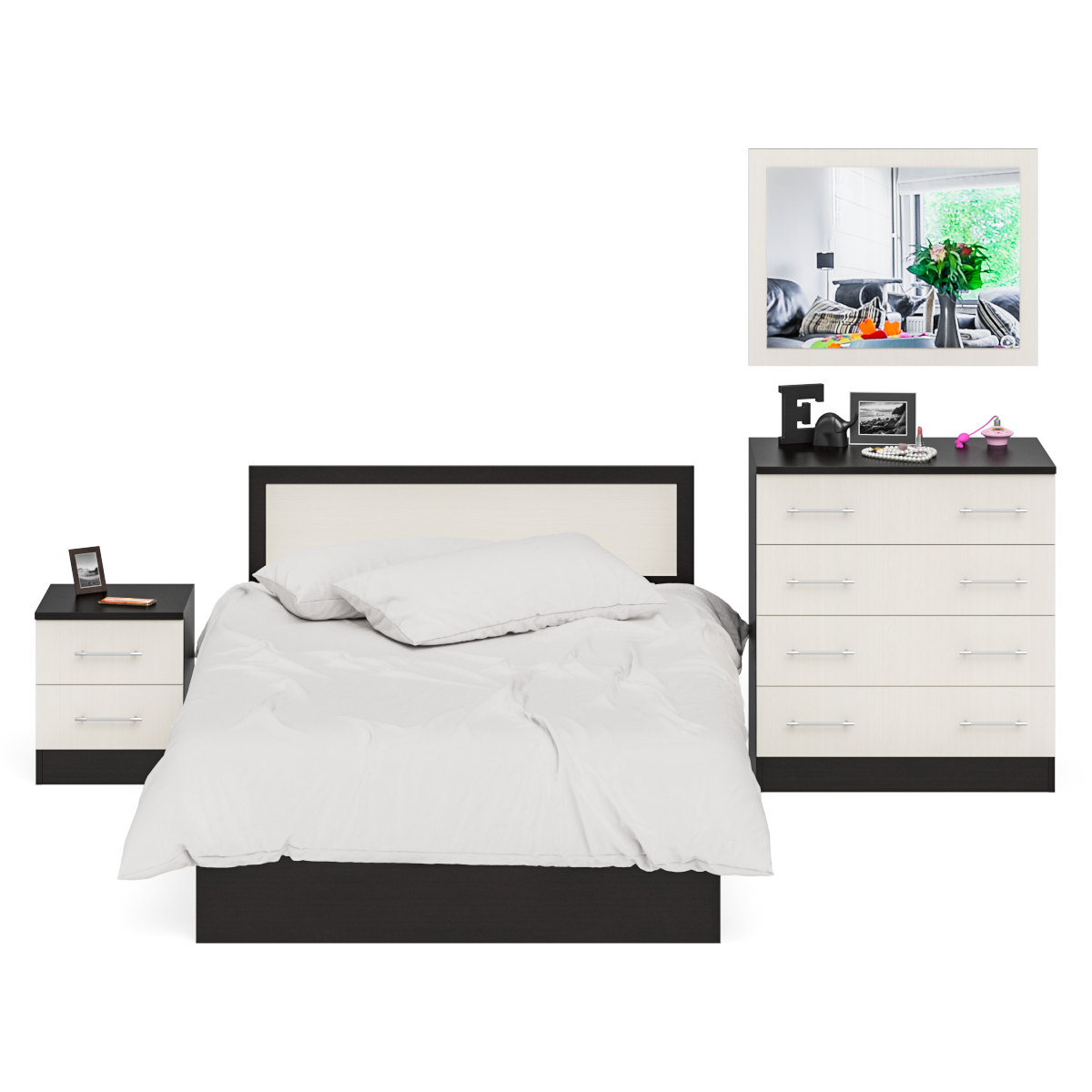 Гарнитур спальный Фиеста № 4 цвет венге/дуб лоредо - купить в Москве за ...