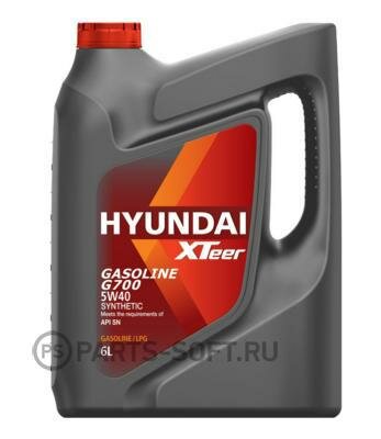 HYUNDAI-XTEER 1061136 Масло моторное XTeer Gasoline G700 5W40 SN APISN SYNTHETIC 6L