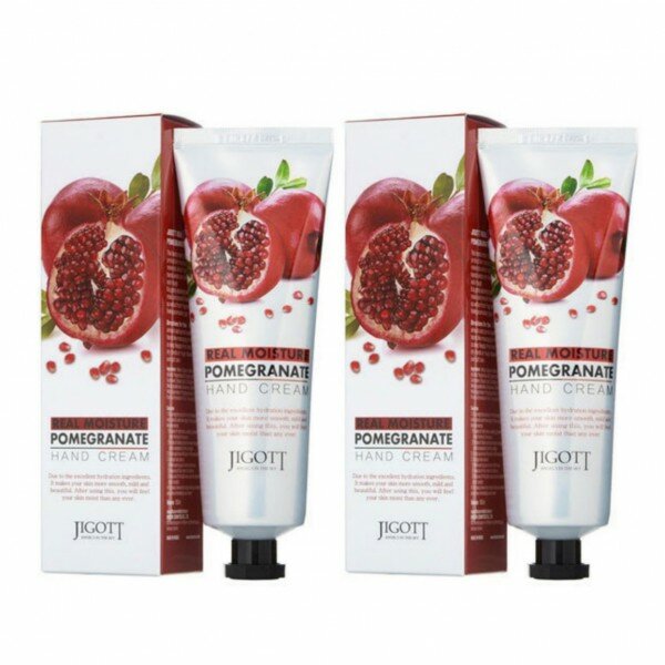 JIGOTT Увлажняющий крем для рук с экстрактом граната Real Moisture Pomegranate Hand Cream, 100 мл х 2 шт