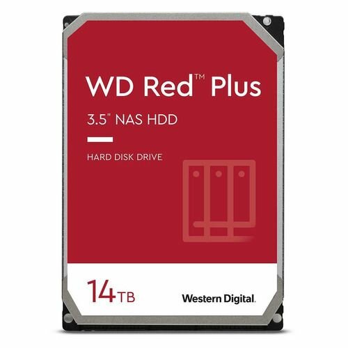 Жесткий диск WD Red Plus WD140EFGX, 14ТБ, HDD, SATA III, 3.5"