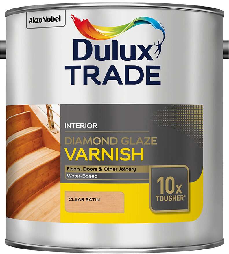 DULUX Diamond Glaze 90 лак паркетный водный глянцевый (2,5л) / DULUX Trade Diamond Glaze 90 лак для паркета водный глянцевый (2,5л)