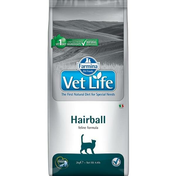 Farmina (Фармина) Vet Life Cat Hairball 0,4кг х 2шт для выведения шерсти сухой для кошек