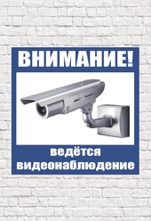 "Табличка информационная ""Ведётся видеонаблюдение"", пластик 3мм"