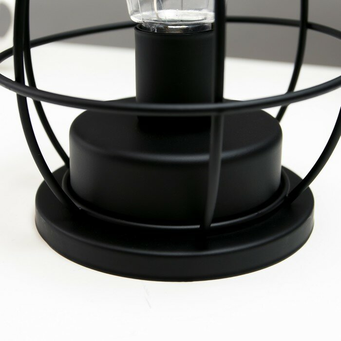 Ночник "Фонарь" LED от батареек 3хAAA черный 12х12х19 см RISALUX - фотография № 6