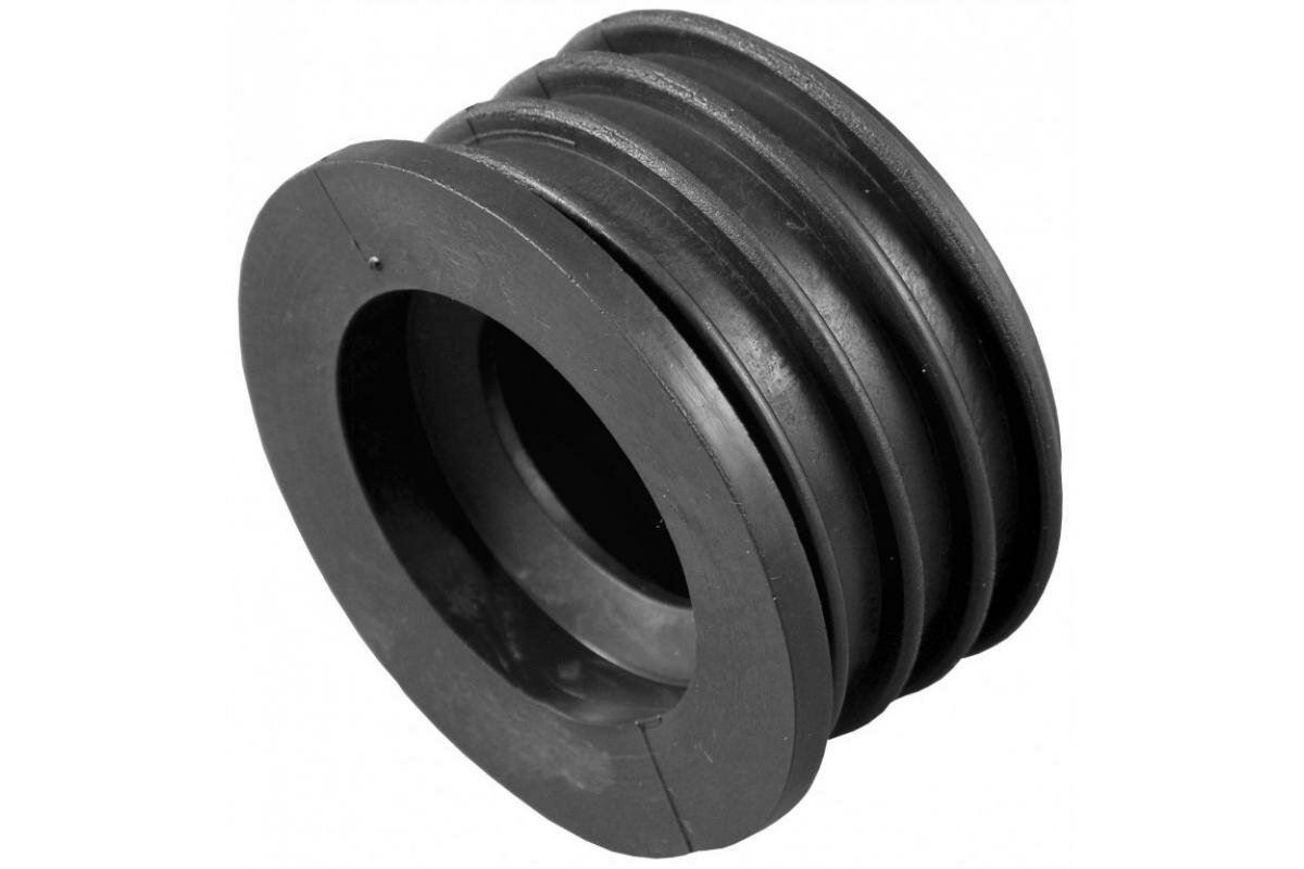 Манжета-переход 50х40 мм резиновый черный для внутренней канализации (3 шт.)