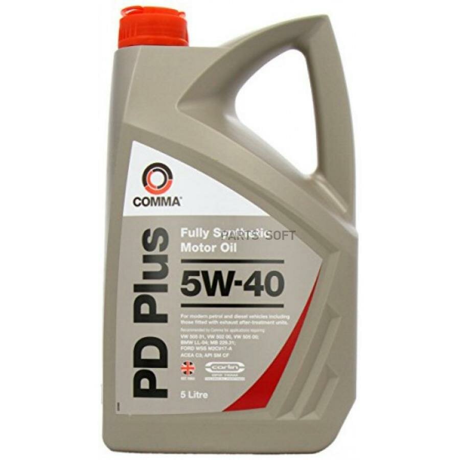 COMMA DPD5L COMMA 5W40 PD PLUS (5L)_ ! .\ ACEA C3,API SN/CF, Ford WSS M2C917-A, MB 229.31/226.5