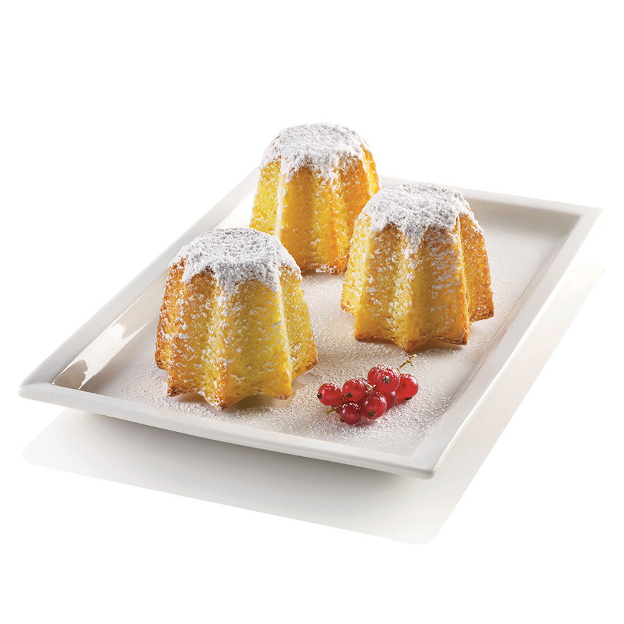 Форма для приготовления кексов mini pandoro, 34 х 18 х 6 см, силиконовая, красная - фотография № 1