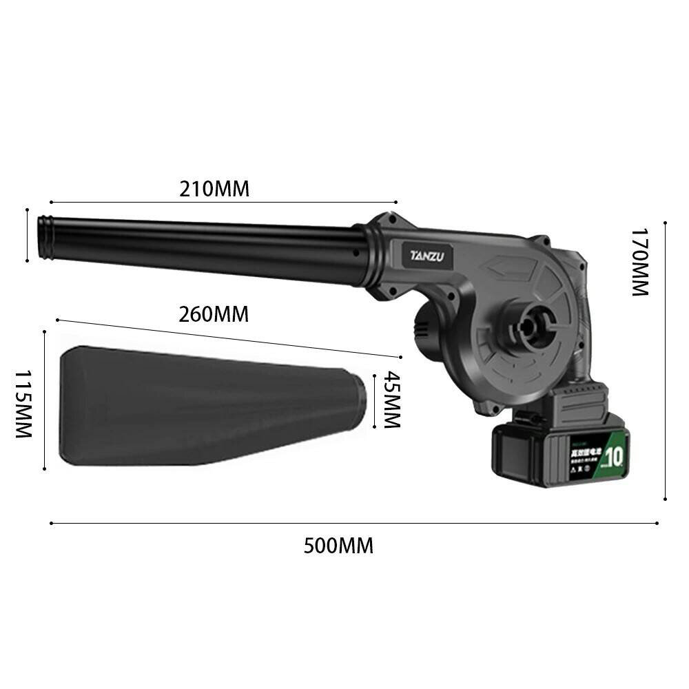 Воздуходувка аккумуляторная беспроводная садовая TANZU 21V, 3.0AH - фотография № 2