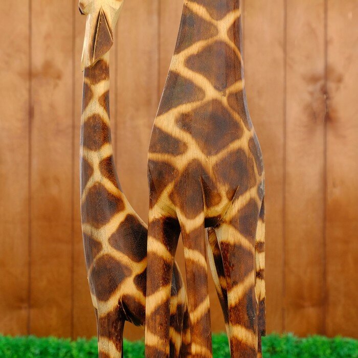 Сувенир дерево "Два сетчатых жирафа" 100х19х10 см - фотография № 6