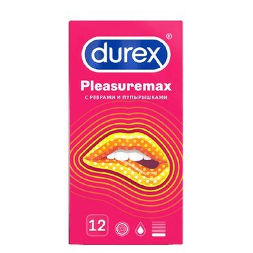 Презервативы Рекитт Бенкизер Презерватив Дюрекс №12 pleasuremax (с ребрами и пупырышками)