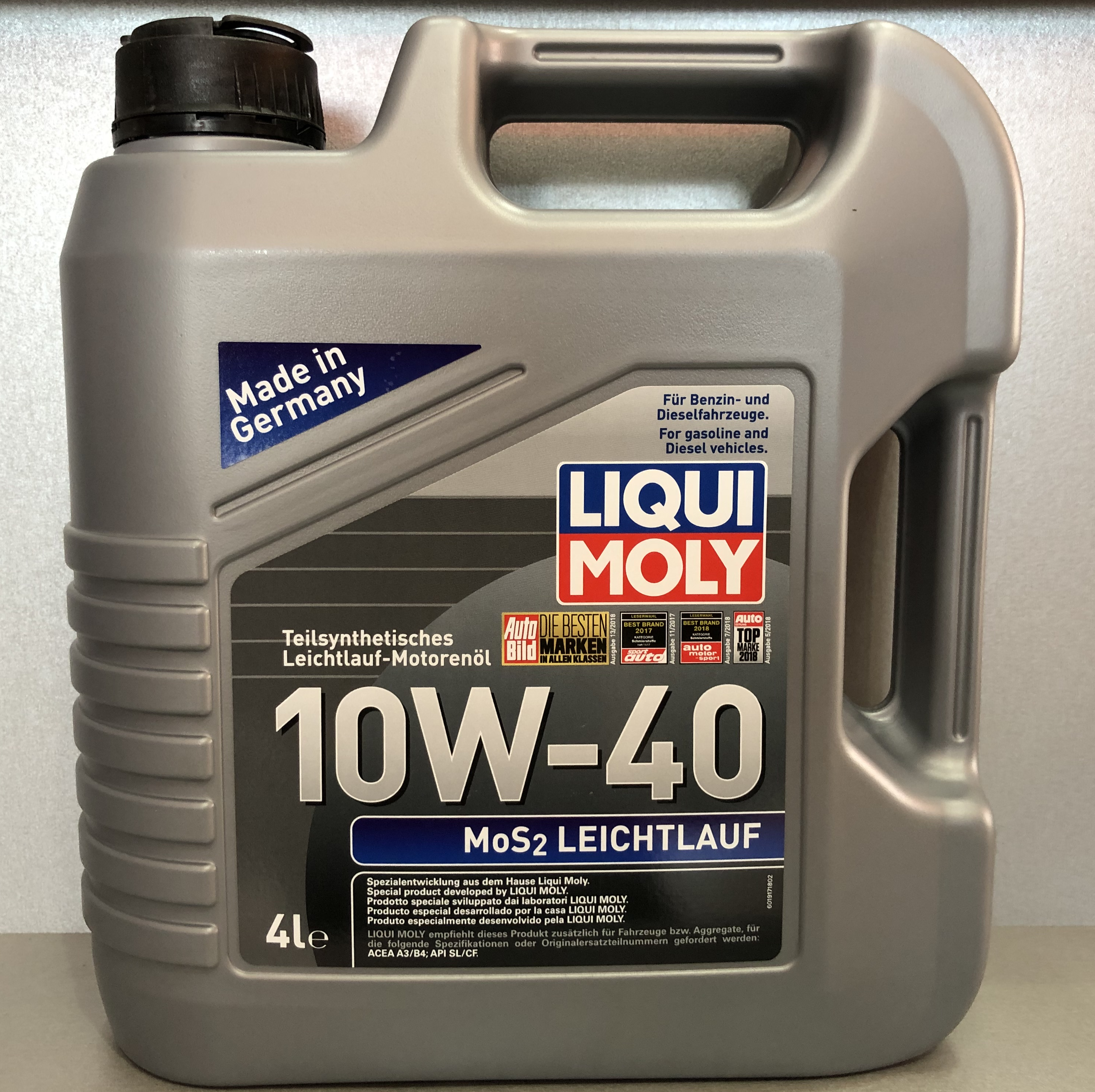 Масло моторное Liqui Moly MOS2 Leichtlauf 10W-40 4л п/синт. API SL/CF