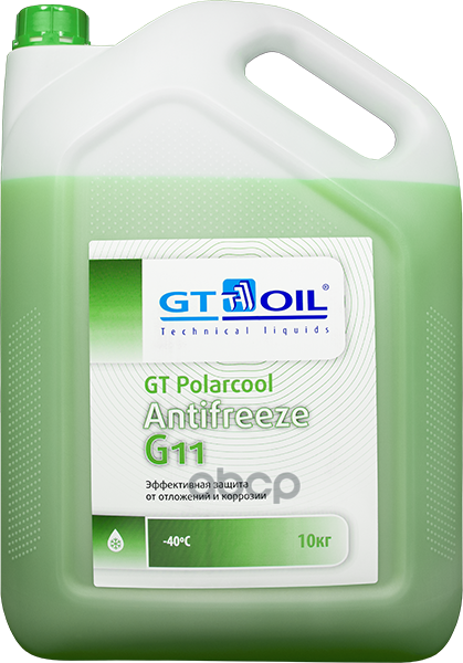 Антифриз Gt Polarcool G11 Зеленый 10 Кг GT OIL арт. 1950032214021