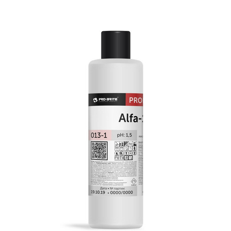 Средство для уборки после строительства и ремонта Pro-Brite Alfa-19 1 л (концентрат) 1222082