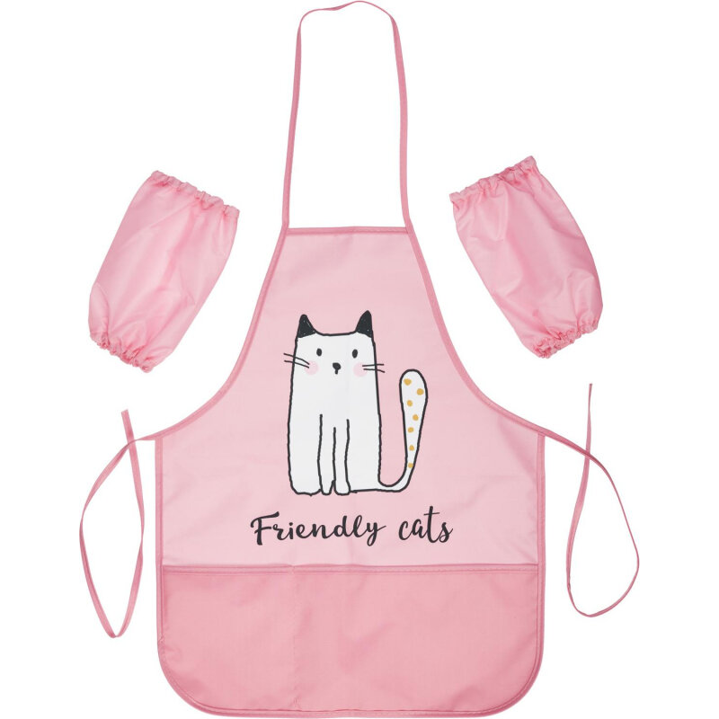 фото Фартук для труда №1 School Friendly cats карман,нарукав.,490x390мм, ФН 61-1