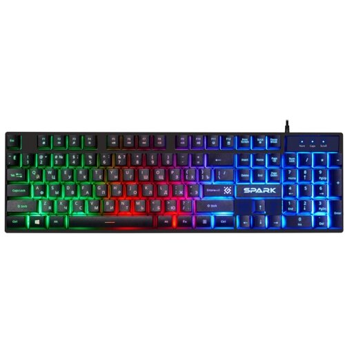 Клавиатура игровая Defender GK-300L Spark, RGB подсветка, кабель 1.5 м