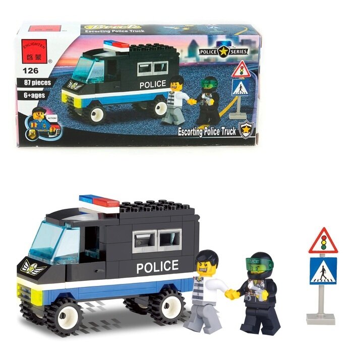 Конструктор Police Truck, 87 деталей ENLIGHTEN - фото №1