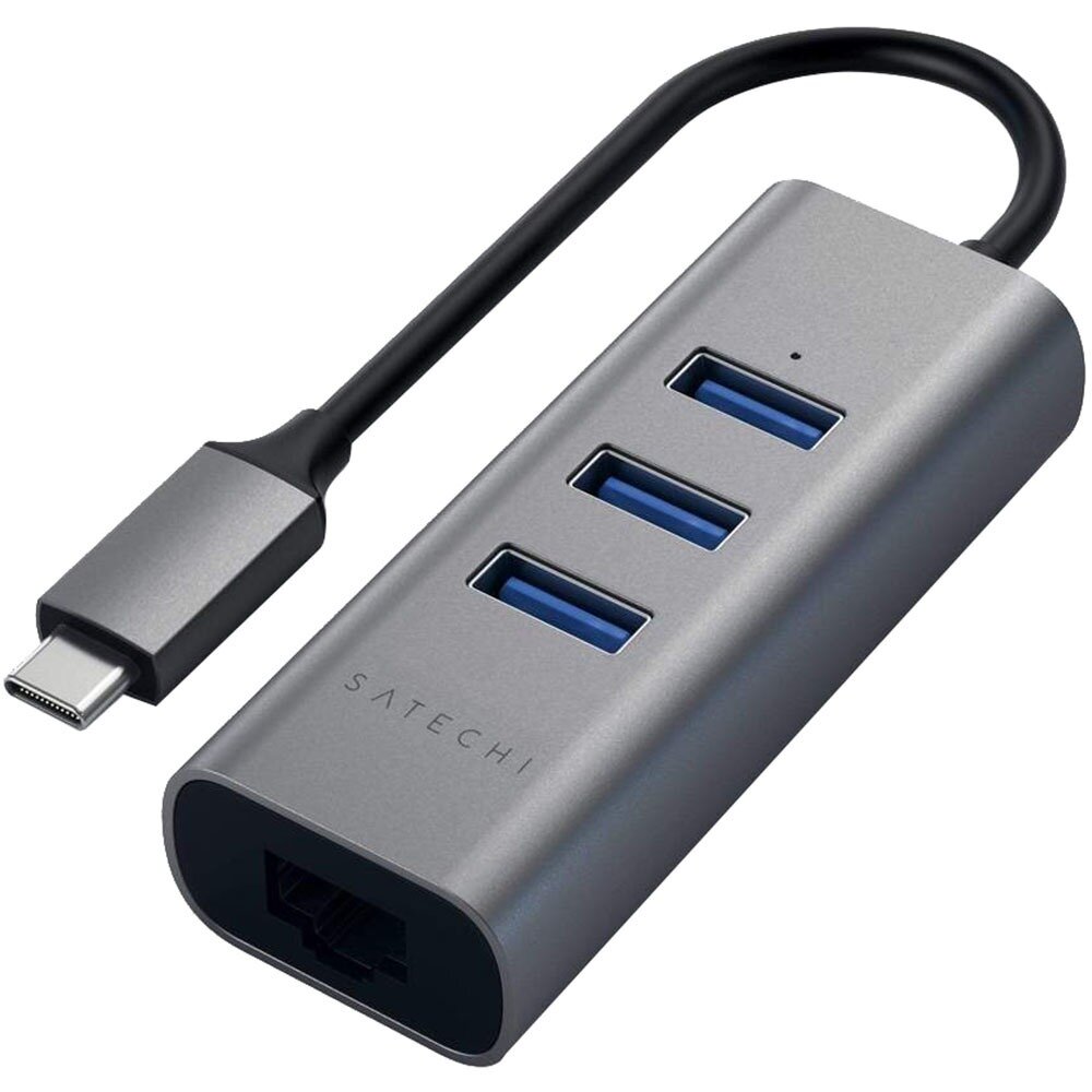 Satechi Aluminum USB 3.0 Hub and Ethernet Port, Space Gray