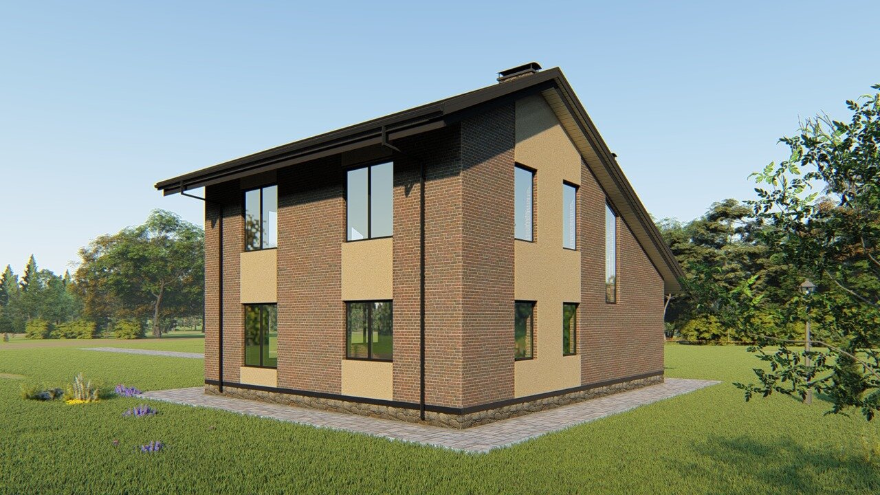 Проект жилого дома SD-proekt 15-0037 (152,2 м2, 9,09*9,87 м, керамический блок 380 мм, облицовочный кирпич) - фотография № 7