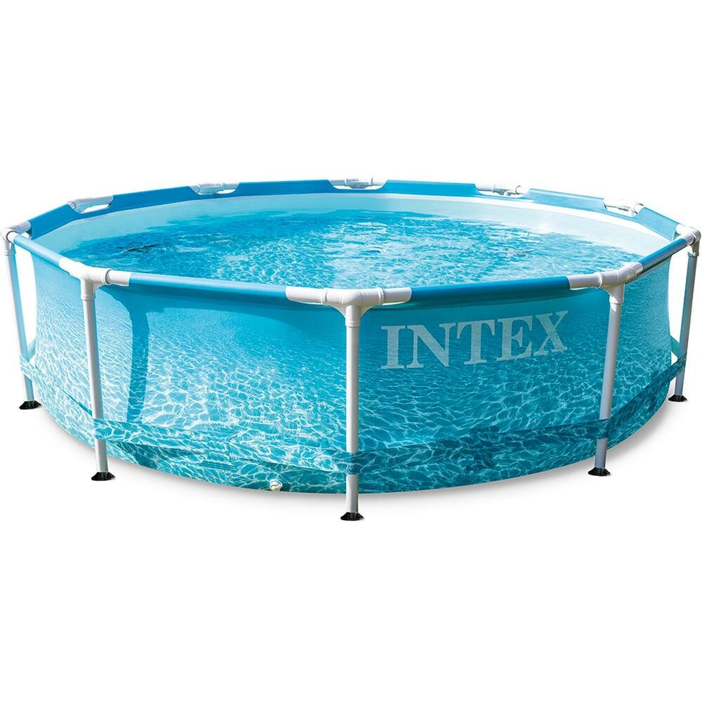 Каркасный бассейн Intex Metal Frame Beachside 28208 305 х 76 см + фильтр-насос 220В