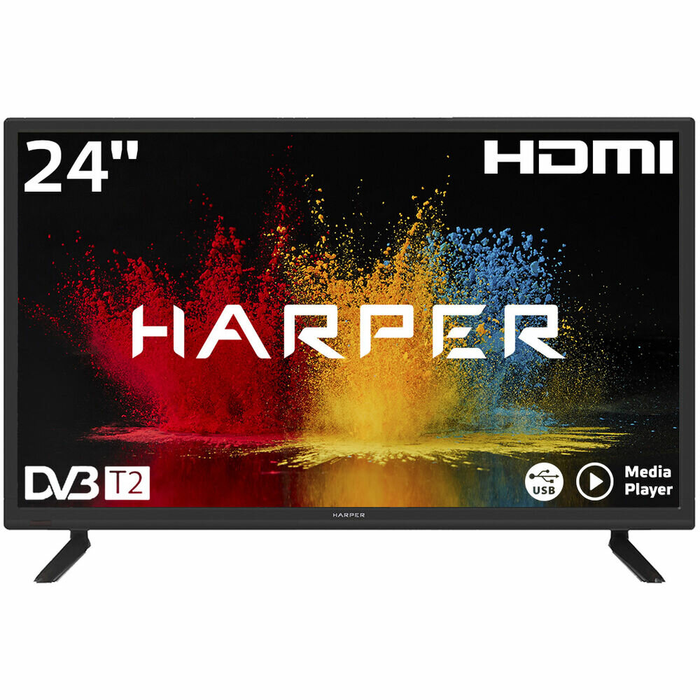 Телевизор ЖК 24" Harper 24R490T черный