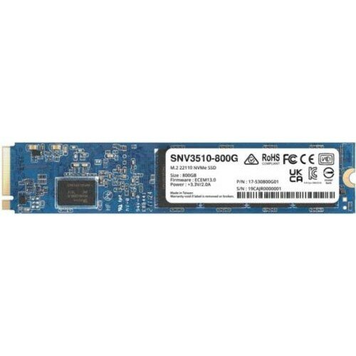 Synology SNV3510-800G SSD SNV3000 Series PCIe 3.0 x4 ,M.2 22110, 800GB, R3000 W1000 Mb s, IOPS 400K 70K, MTBF 1,8M repl SNV3500-800G'