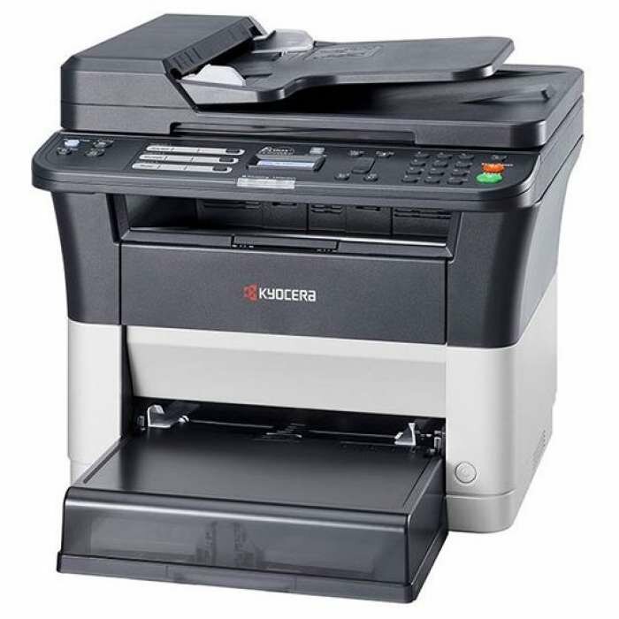 Kyocera FS-1125MFP, P/C/S/F, ч/б лазерный, A4, 25 стр/мин, 1800x600 dpi, 64 Мб, USB 2.0, Network, лоток 250 л., Duplex, автопод., старт.тонер 1000 стр.