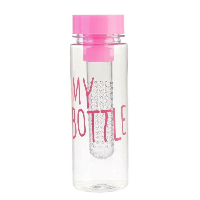 Бутылка для воды "My bottle", 500 мл, с контейнером для фруктов, 19.5 х 6.5 см, микс - фотография № 6