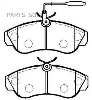 HSB HP9551 Колодки тормозные дисковые PEUGEOT: Boxer(230) 1шт