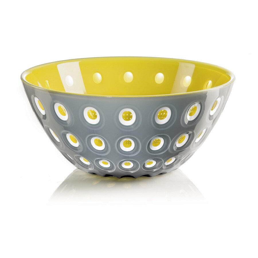 фото Салатник Guzzini Le Murrine 25 см, пластик SAN, желто-серый