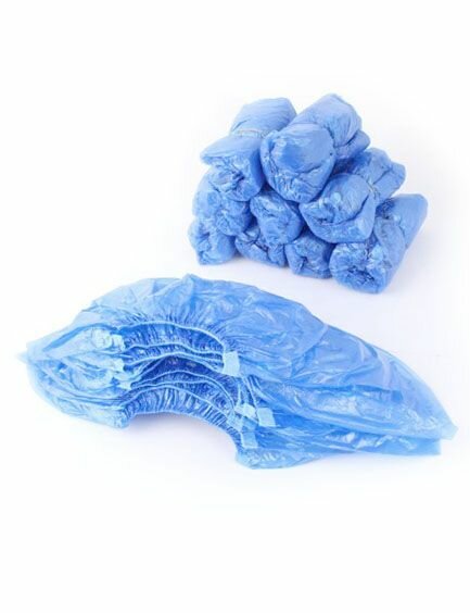 Бахилы полиэтиленовые голубые экстра, 3,6 гр 50 пар/упк