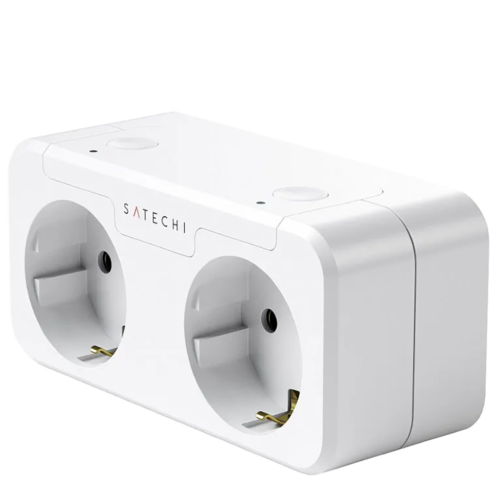 Умная розетка Satechi Homekit Dual Smart Outlet Белая ST-HK2OAW-EU