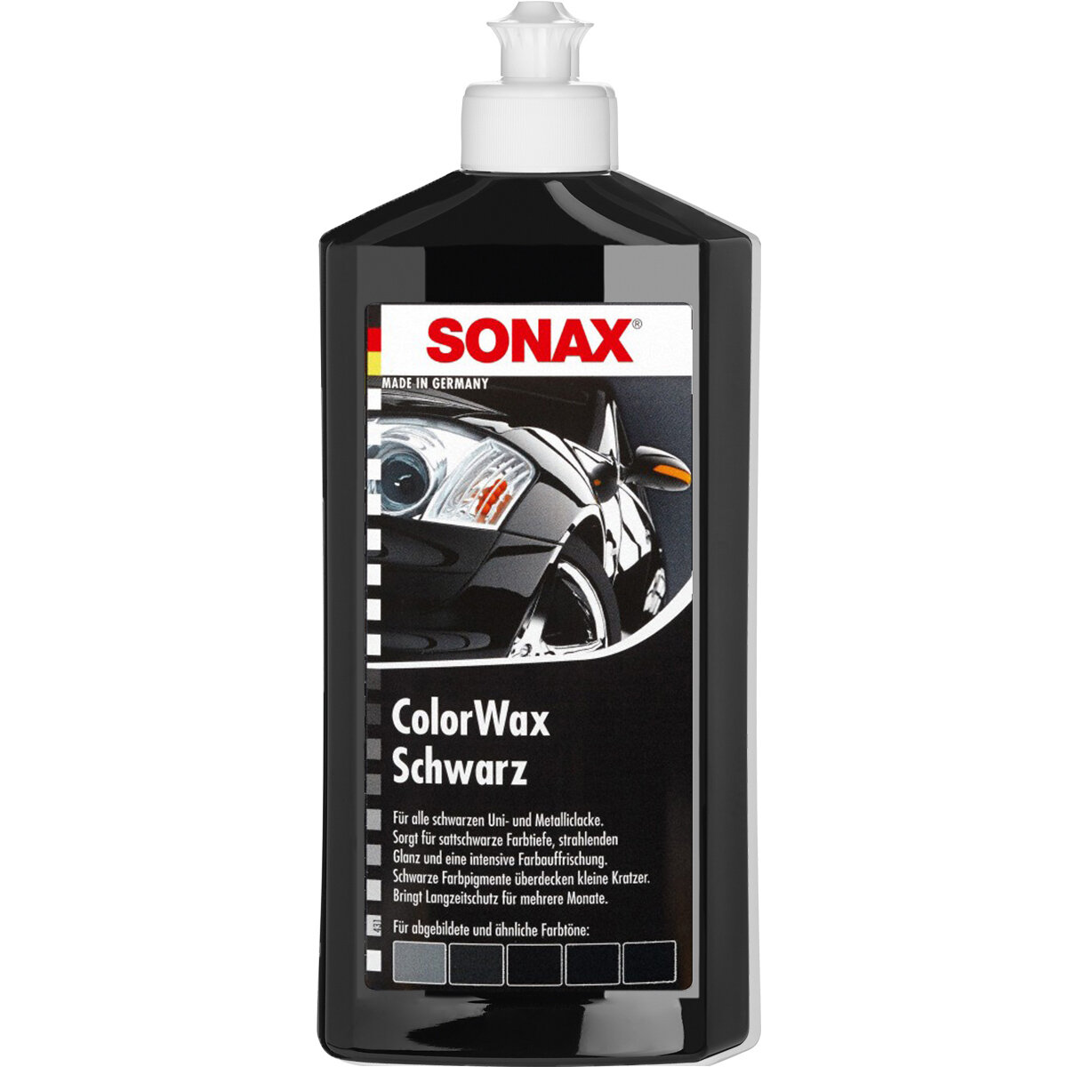 Sonax COLOR WAX Schwarz Цветной воск "Черный блеск" Черный 0.5л (298200)