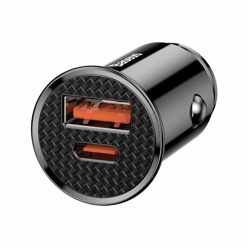 Автомобильное зарядное устройство Baseus Circular Plastic A+C 30W PPS Car Charger - Черное (CCALL-YS01)