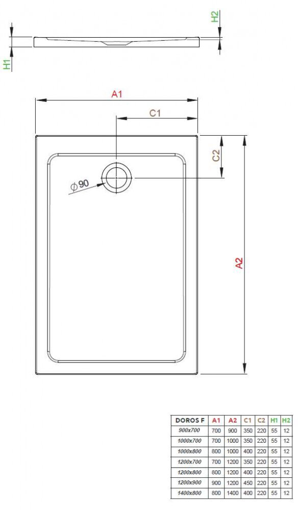   Radaway Doros F SDRF1280-01, 