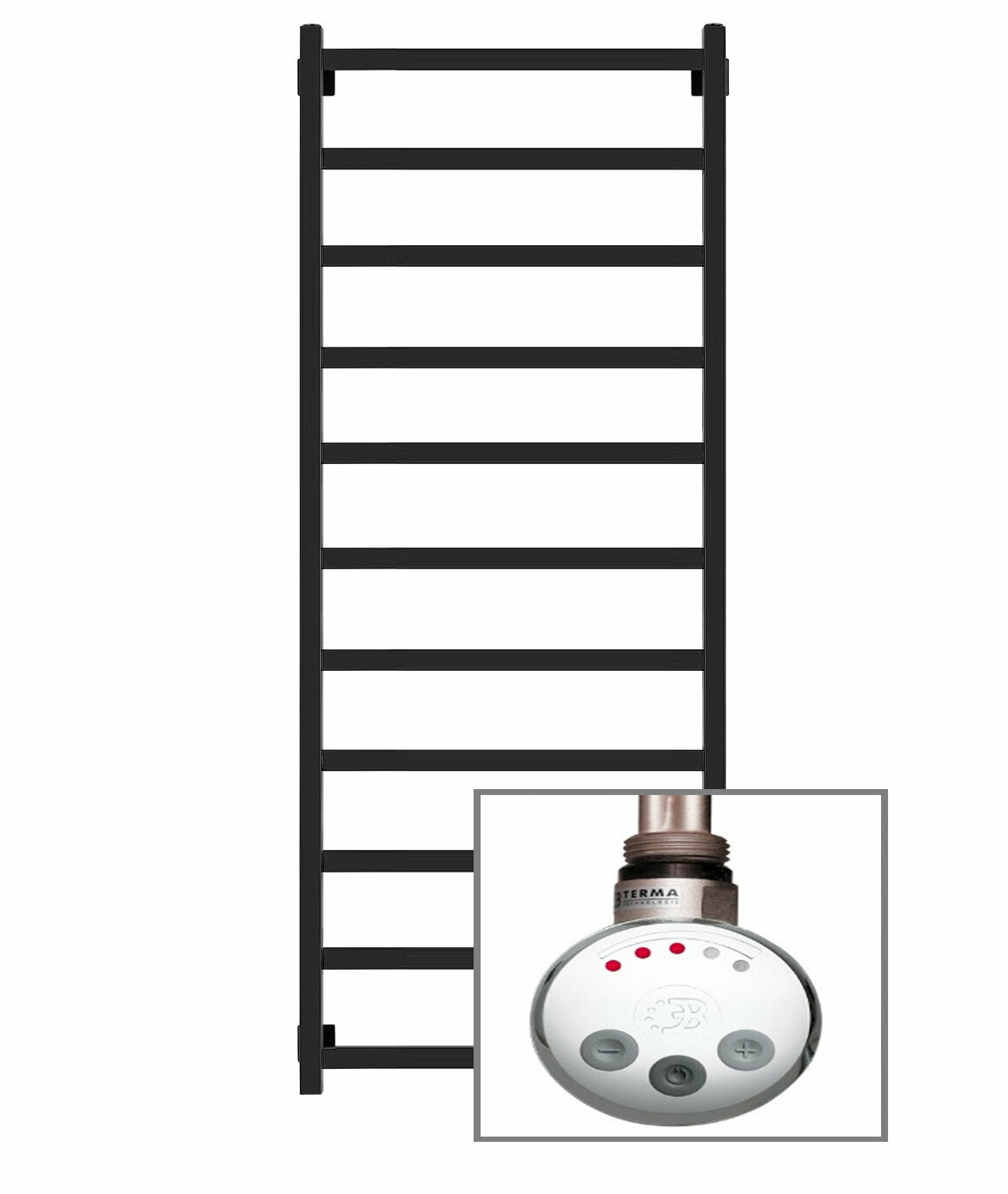 Quadro-1 Полотенцесушитель электрический EQ1 150x60 см Белый - фотография № 2