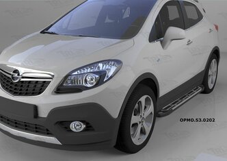 Пороги алюминиевые (corund silver) opel mokka (2012-) opmo.53.0202