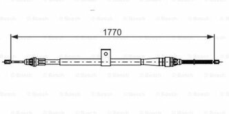 Трос стояночного тормоза правый задний Nissan Note 06>12 BOSCH 1987482739