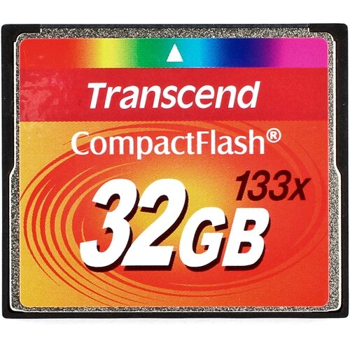 Карта памяти CompactFlash 32GB Transcend 133X TS32GCF133 (45/20 Mb/s)