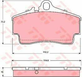 Колодки тормозные задние Porsche Boxster/Cayman/911 97>11 TRW GDB1395