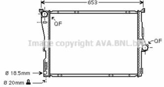 Радиатор BMW X3 04>10 AVA COOLING SYSTEMS BW2289