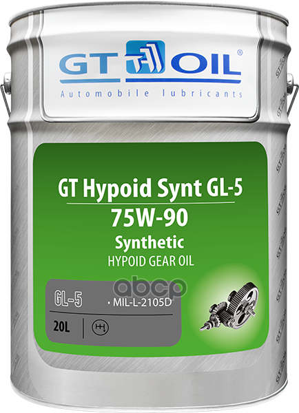 Gt Oil^8809059407950 Масло Трансмиссионное Gt Hypoid Synt, Sae 75w-90, Api Gl-5, 20 Л GT OIL арт. 8809059407950