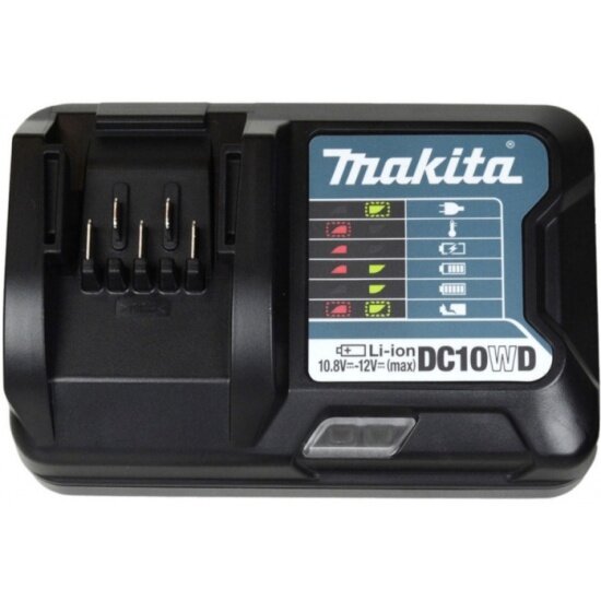 Зарядное устройство MAKITA 199398-1, 10.8\12В,1.3\2\4Ач Li-ion, DC10WD(д\слайдера), обычное