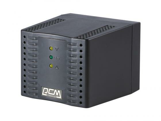 Стабилизатор напряжения Powercom TCA-3000 4 розетки черный