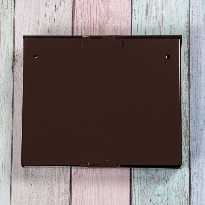 Ящик почтовый с замком, горизонтальный «Мини», коричневый - фотография № 5
