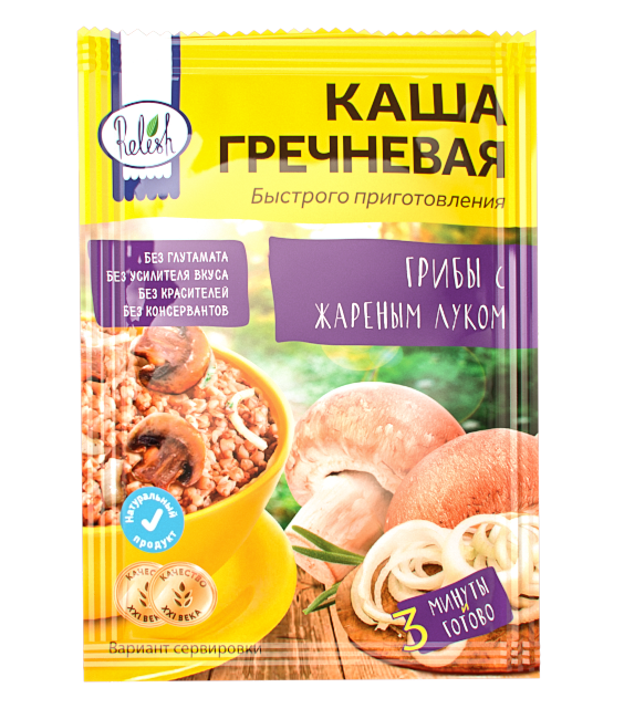 Каша гречневая Грибы и жареный лук 35гр Relish 35шт