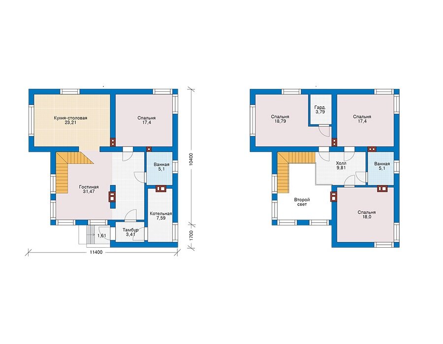 Проект дома Plans-57-36 (160 кв.м, газобетон) - фотография № 2