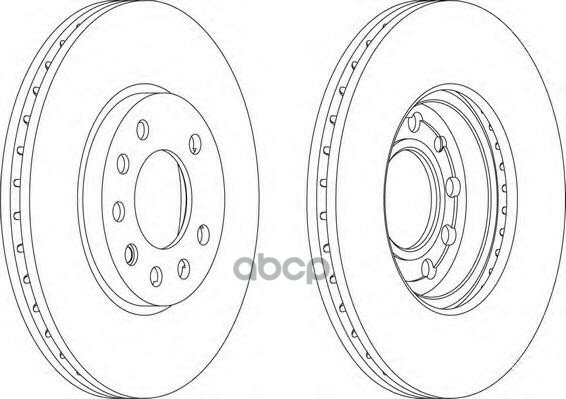 Диск Тормозной Передний Opel Astra H/G Zafira Ferodo Ddf1042 Ferodo арт. DDF1042