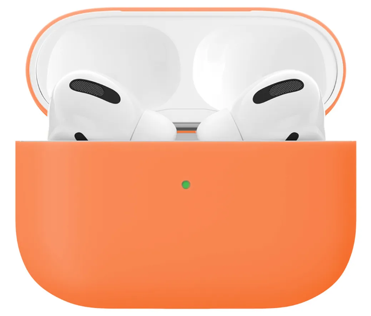 Чехол силиконовый для Airpods Pro/Pro 2, оранжевый