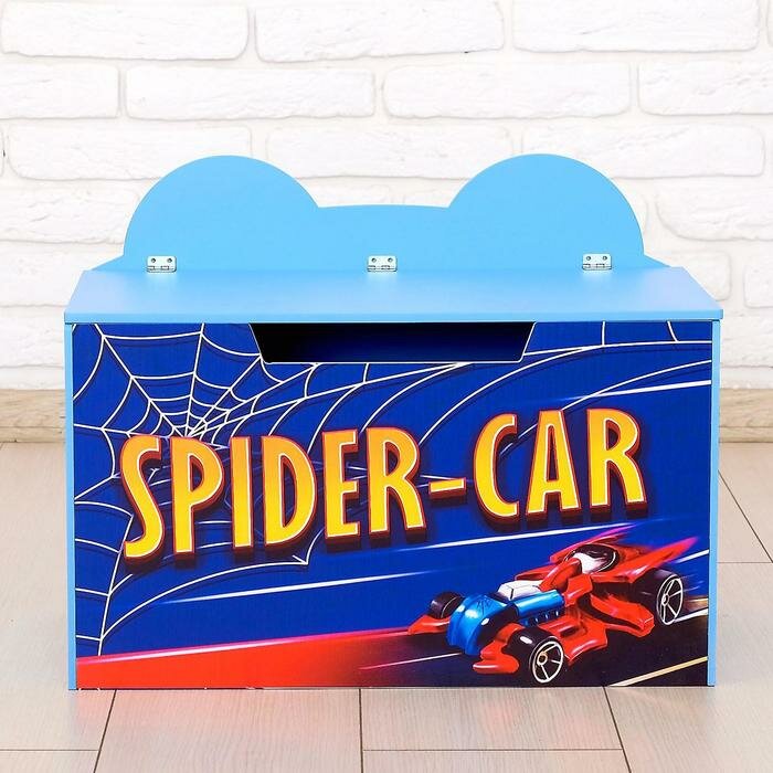 Контейнер-сундук с крышкой SPIDER CAR, цвет синий(В наборе1шт.) - фотография № 2